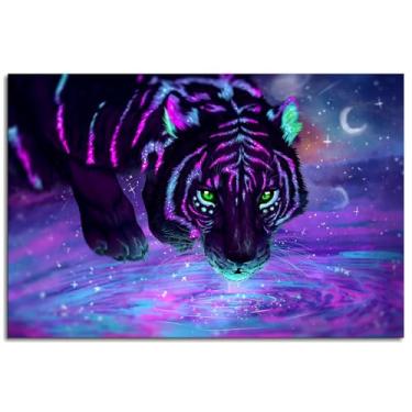 Imagem de Pôster crescente roxo impressões em tela ondulada arte de parede para casa 1 painéis decorações não ramed 30,5 x 20,3 cm