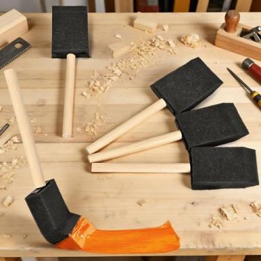 Imagem de Conjunto de pincéis de esponja de 4 peças, tamanhos variados para aplicações de pintura (preto (4 tamanhos diferentes))