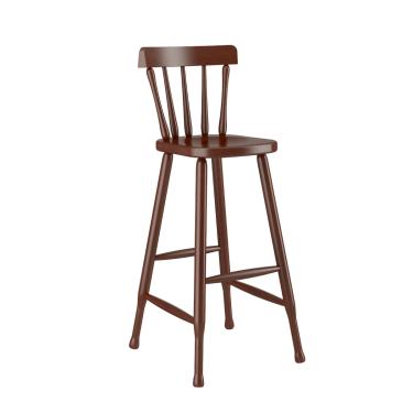 Imagem de Banqueta Bar Alta Castanho Acetinado Madeira Maciça Piratini