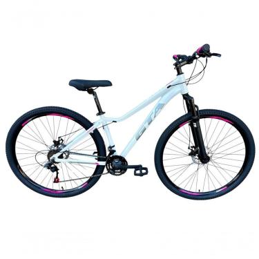 Imagem de Bicicleta Aro 29 Gta Start Alumínio Mountain Bike 21v Freio A Disco Garfo Suspensão branco-cinza-rosa Tam: 15