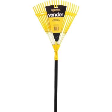 Imagem de Vassoura Metálica Para Grama, 22 Palhetas, Regulável, Amarela, Com Cabo, Vd 202, Vonder Ostenvonder