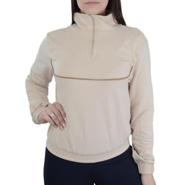 Imagem de Blusa Feminina Giraffe Com Zíper Bege Capuccino - 32592-Feminino