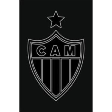Imagem de Toalhinha Social Academia e Mão Buettner Jacquard Veludo 100% Algodão Futebol Atletico Mineiro 33cmx50cm Preto