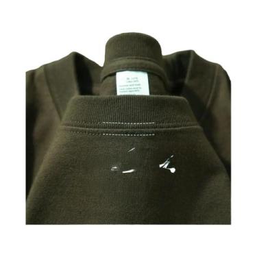 Imagem de Camiseta De Algodão Puro Pesado 500G Com Ombros Caídos E Manga Curta P