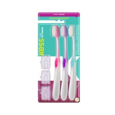 Imagem de Escova dentes kess extreme macia kit com 3 ref 2101