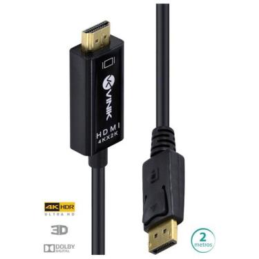 Imagem de Cabo Displayport 1.3 para HDMI 2.0 4K 30HZ ULTRA HD 2 Metros - H20DP13