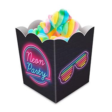 Imagem de Cachepot de Papel Festa Neon - 8 Unidades