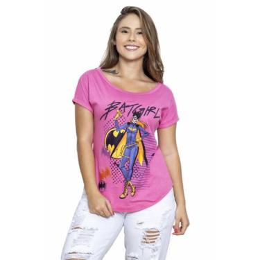 Imagem de Camiseta Sideway Batman Batgirl - Rosa