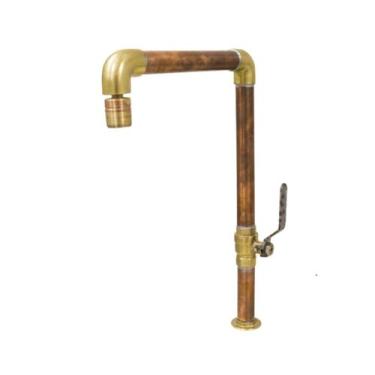 Imagem de Torneira Cobre Rústica Antiga Cozinha Cuba Alavanca Gourmet  - Roddex