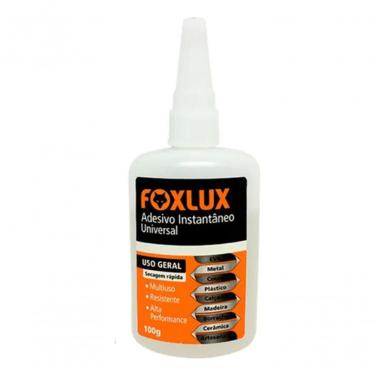 Imagem de Cola Instantanea Fox Lux Adesivo Universal, Mdf , Plast 100g Cor Transparente