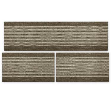 Imagem de Kit 3 Peças Ps Jogo Tapete Cozinha Largo 0,66 Antiderrapante Ps-31