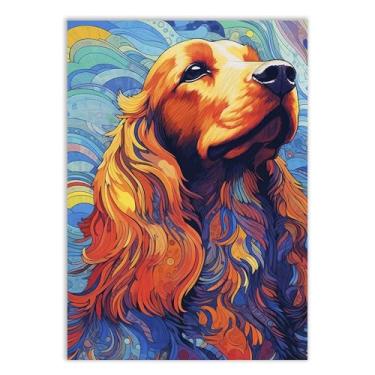 Imagem de Placa Decorativa Cachorro Cocker Cão Ilustração Vetor Decoração Poster Quarto Sala