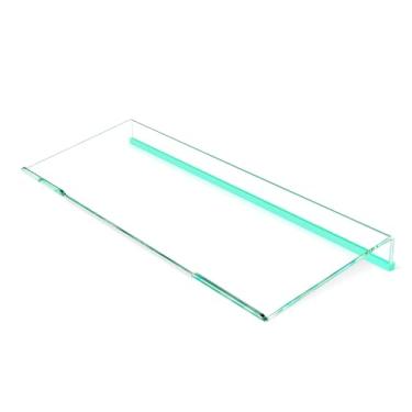 Imagem de Beego Suporte Ergonômico Para Teclado De Computador - Bandeja Inclinada Com Acrílico Transparente E Faixa Antiderrapante Azul-Petróleo Digitação Fácil Em Casa, Escola, Escritório, Acessórios Mesa