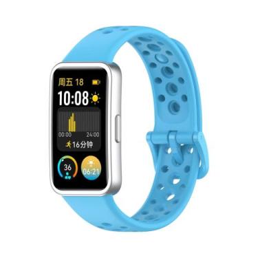 Imagem de Pulseira De Silicone Respirável Para Huawei Band 10 9 8 Acessórios De 