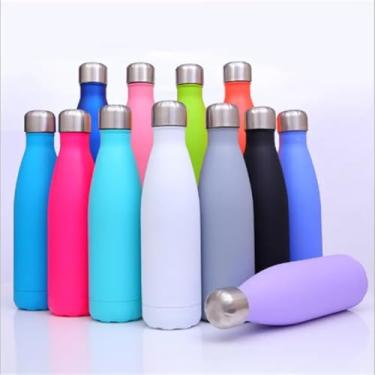 Imagem de Garrafa De Água Portátil, Estilo Boliche Inox Térmica Squeeze Com Camada Dupla Para Academia Esporte 750 ML Quente Frio BELA JOY (PRETO)