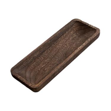 Imagem de Ｂｅｓｇａ Bandeja decorativa de madeira para velas, elegante expositor multifuncional para joias, organizador de para casamento, mesa de trabalho e