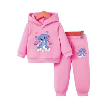 Imagem de Conjunto De Moletom Com Capuz E Calças De Manga Longa Estampadas Em Ca