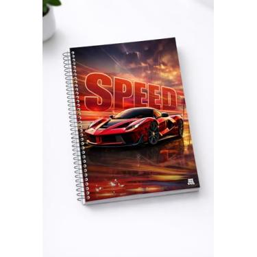 Imagem de Caderno Universitário Espiral Carro De Corrida Capa Dura – 10 Matérias, 160 Folhas, Ideal para Escola e Faculdade, Carro Vermelho, Esportivo 2026