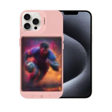 Imagem de Capa de celular para iPhone 14 Pro | Capa transparente para iPhone 14 Pro com suporte de câmera integrado + 5 TCG/exibição de fotos, carregadores e capas | Compatível com Pokémon, Yu-Gi-Oh! e Magic