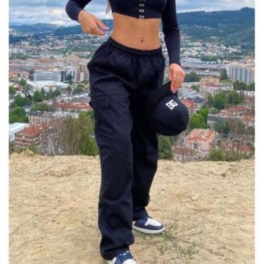 Imagem de Calça Cargo Feminina Skatista Preta Caqui e Bege - Natalia Store, Pret