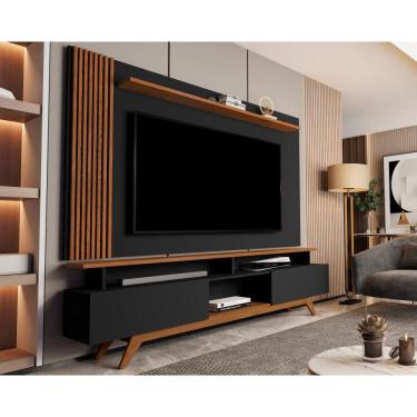 Imagem de Rack com Painel Ripado para TV até 70 Polegadas 2 Gavetas Grécia 180cm