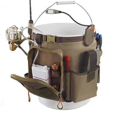 Imagem de Wild River by CLC WL3506 Tackle Tek Rigger Organizador de balde iluminado com suporte de alicate e cordão retrátil, balde não incluído