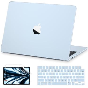 Imagem de AKIT Compatível com MacBook Air 15 polegadas 2025 2024 2023 M4 M3 M2 A3241 A3114 A2941, [Ultrafina] [Combinação de cores oficiais] Capa rígida + protetor de tela + capa de teclado para Mac Air de 15