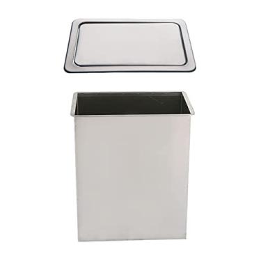 Imagem de Caixotes de lixo, lixeira com tampa, bancada de cozinha embutida com impressão digital escovada, lixeira à prova de odores externo/interno com tampa/Rectale304/Rectale304/a