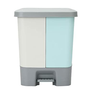 Imagem de Caixotes de lixo, lixeiras domésticas de 20L litros, balde duplo reciclável Sortikitchen grande comercial com tampa lata de lixo/rosa/verde/a