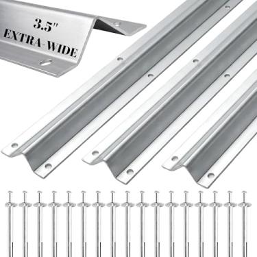 Imagem de Trilho em V extra largo de 8,9 cm de largura para portão deslizante, compatível com rodas V-Groove de 10 cm e 15 cm, kit de trilho de aterramento de aço galvanizado, design modular para garagem