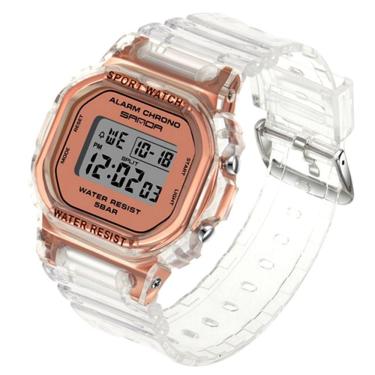 Imagem de Relógio De Pulso Sanda Correia Transparente Casual