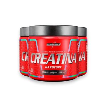 Imagem de Kit 3 Creatina Hardcore Monohidratada Integral Medica 300g - Integralm