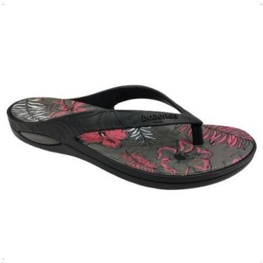 Imagem de Chinelo Feminino Boa Onda Lily Ref.1319 - Preto Aloha, Preto, 39/40