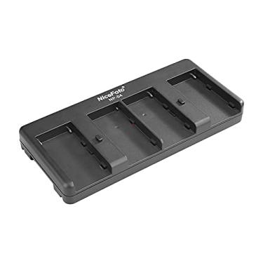 Imagem de Domary NP-04 NP-F Bateria para adaptador de bateria V-Mount Placa adaptadora de 4 slots compatível com bateria So-ny NP-F970 / F750 / F550 para luz de vídeo LED