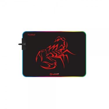 Imagem de Mouse Pad Gamer Marvo Scorpion MG08, 350x250x4mm, RGB, USB, Preto, Microfibra