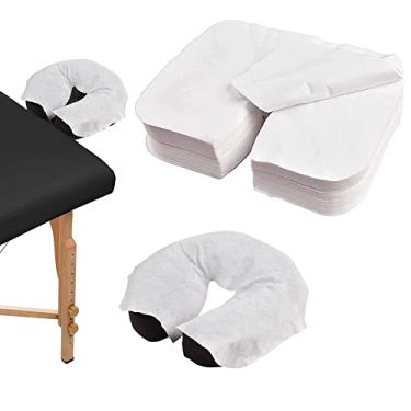 Imagem de Kalolary 200 peças de capas de berço descartáveis, ultramacias, antiaderentes, cobertura de apoio de cabeça branca para mesas de massagem, cadeiras e cama de spa