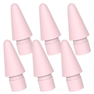 Imagem de Tucana 6 peças de pontas de caneta rosa compatíveis com Apple iPad Pencil 1ª e 2ª geração (rosa, 6 peças)