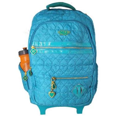 Imagem de Mochila Escolar Juvenil Rodinhas MHC3173 - PLAT1, azul