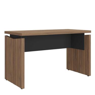 Imagem de Mesa para Escritório Pequena Tamburato MDP - Artany, Nogal/Preto