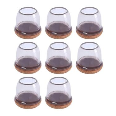 Imagem de Zerodis Protetores de Piso da Perna da Cadeira de 8pcs, Ruído Reduzindo Os Pés da Perna Tampa Com Almofadas de Proteção de Móveis de Feltro para sofá de Mesa de Cadeira (S redondo)