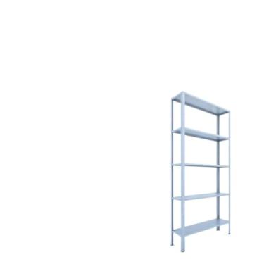 Imagem de Prateleira Armário Estante De Aço Multiuso 60 Cm 5 E 6 Divisória(198Cm 5 Divisórias Sem Pintura)