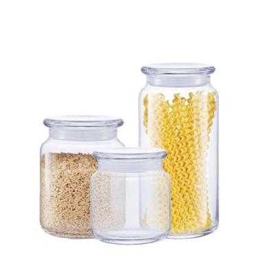 Imagem de Jogo de Potes de Vidro Hermético c/tampa 3pcs- Ruvolo