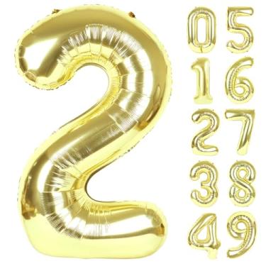 Imagem de Champagne Gold number balloon 2026