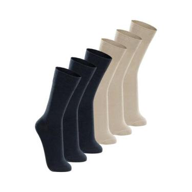 Imagem de Kit com 6 Pares de Meias Casual Lupo 1210-201 Colorido, Azul marinho, 