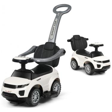 Imagem de Carrinho de Passeio Infantil com Alça de Proteção Removível e Luzes Sonoras para Crianças de 1 a 3 Anos, HONEY JOY, Branco