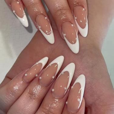 Imagem de Decoração de unhas, unhas postiças, cola de cobertura completa nas unhas, bastão de acrílico nas unhas para decoração de manicure feminina