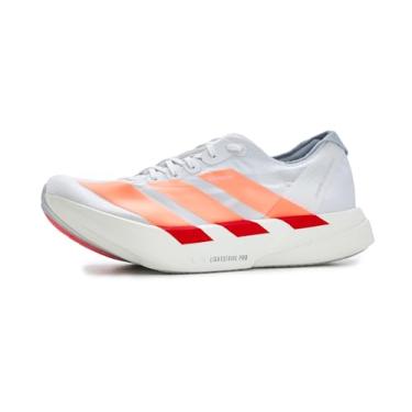 Imagem de adidas Tênis de corrida feminino Adizero Adios Pro 4, Branco/feixe laranja/vermelho lúcido, 39