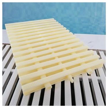 Imagem de Capa de grade de drenagem de piscina de plástico ABS premium - 2 tiras de grade de transbordamento para pisos de piscina internos/externos, 18 x 100 cm, solução eficaz de drenagem de água