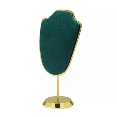 Imagem de Suporte de joias expositor de colar de veludo suporte de exibição de cavalete de joias pingentes correntes organizador de vitrine suporte para exibição de joias (cor: A)