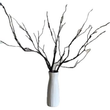 Imagem de Bakoukiter 8 peças de galhos de salgueiro decorativos de bétula artificial, 79 cm, ramos encaracolados realistas para vaso de mesa galho flexível para arranjo de flores, decoração rústica de casa